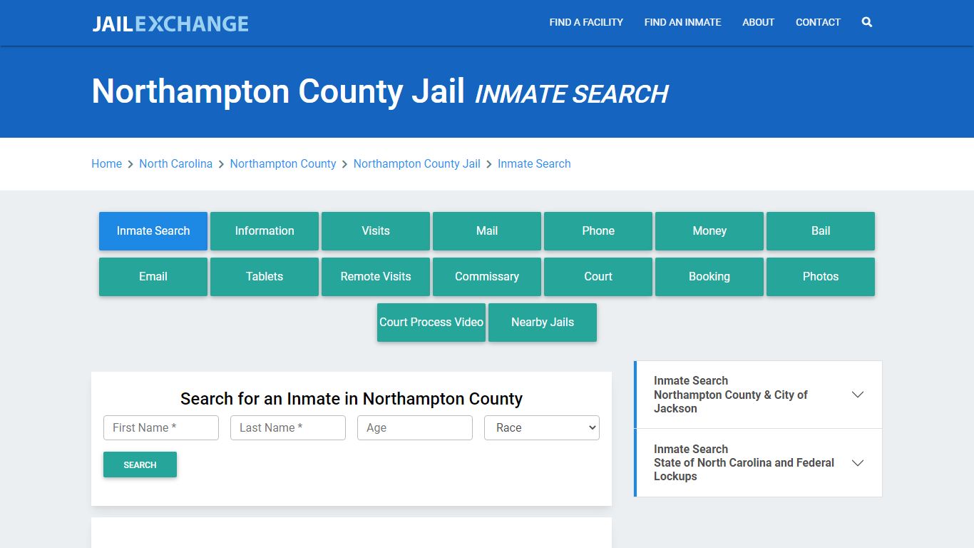 Northampton County Jail, NC Inmate Search: Roster & Mugshots